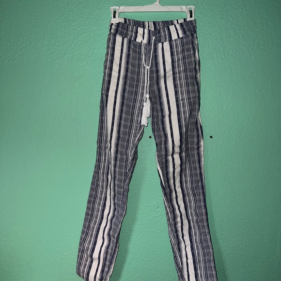 Tommy Bahama Pants - Tommy Bahama Striped Casual Drawstring Pants - Blue & White Size M